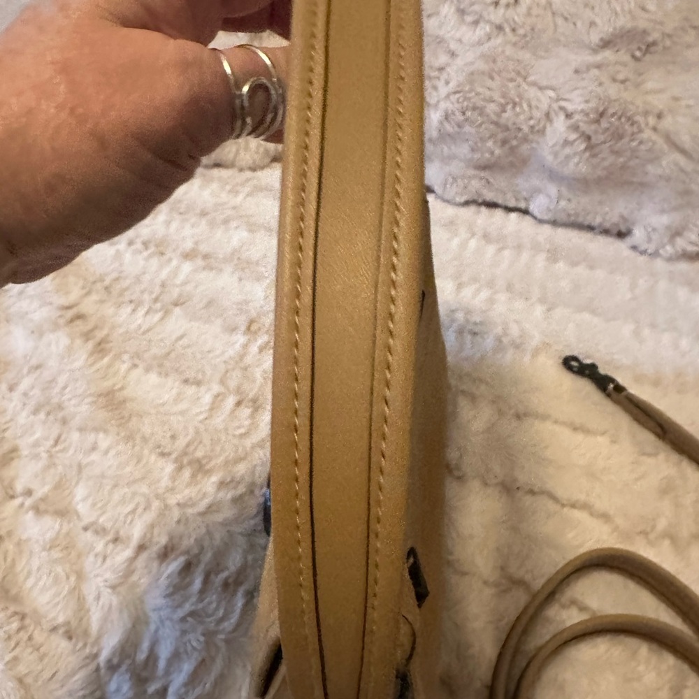 Coach Soft Tabby Suede and Leather Shoulder Bag in Tan with Black Hardware - Picture 13 of 14